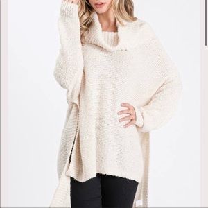 Allie Rose Pull Over Cowl Neck Sweater Size S.